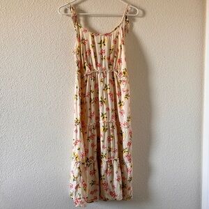 A. U. W. Floral Summer Tiered Dress Women’s Large Spring Party Dainty Prairie